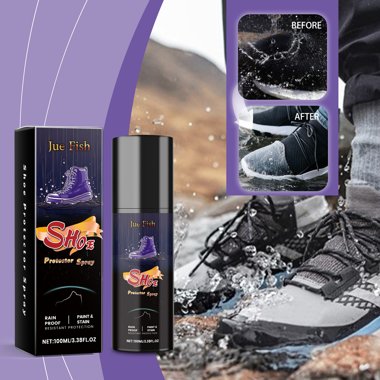 Sneaker Protector Spray - Spray à prova d'água para sapatos,